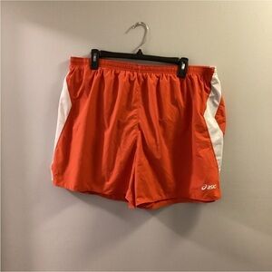 Asics Running shorts woman’s 2XL orange and white with attached brief
